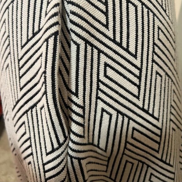 Banana Republic Black/White Geometric/Chevron High Waist/A-Line Dress - Picture 10 of 16